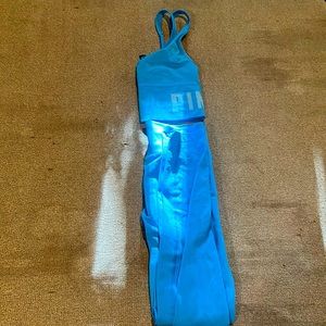 Aqua Blue Victoria Secret Pink Workout Set